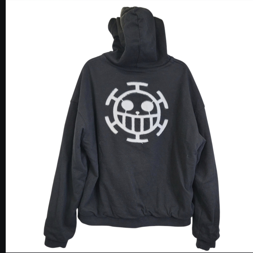 One Piece embroidered print reversible hoodie (RARE)